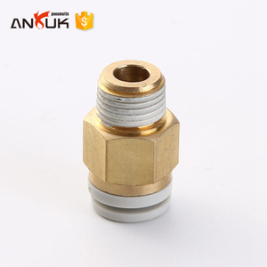 One touch joint pneumatic fitting brass push to fitting brass quick connector